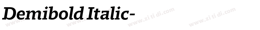 Demibold Italic字体转换 Demibold Italic字体转换